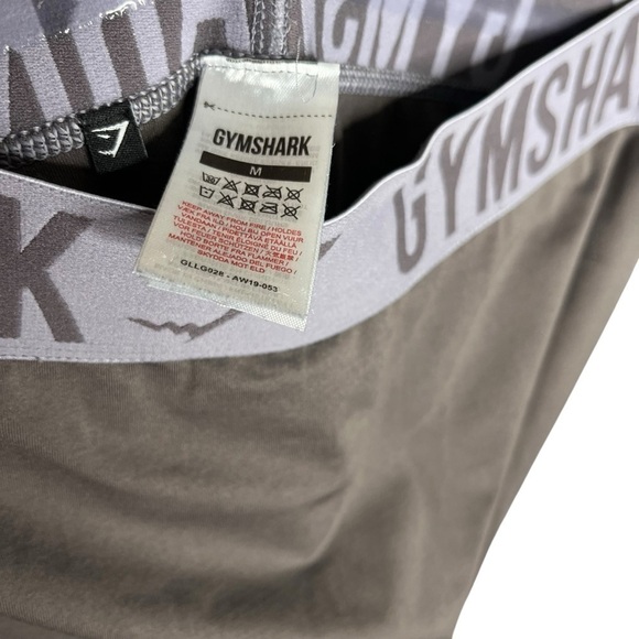 Gymshark gray seamless leggings non slip waist band Womens Sz M - Picture 2 of 3